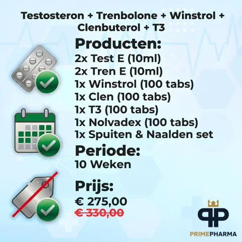 Test E + Tren E + Winstrol + Clenbuterol + T3 - Cycle