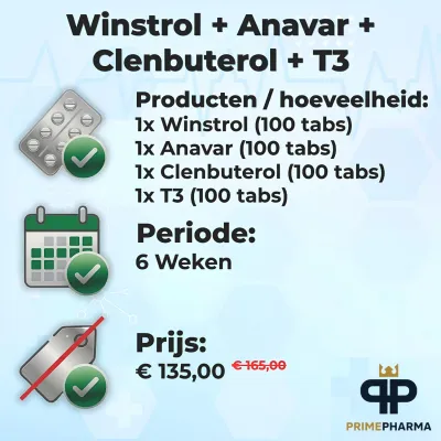 Winstrol + Anavar + Clenbuterol + T3 - Vrouwen
