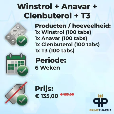Winstrol + Anavar + Clenbuterol + T3 - Vrouwen
